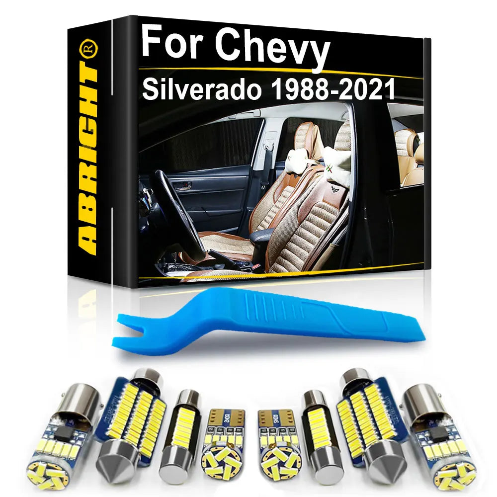 LED Interior Light Kit for Chevrolet Chevy Silverado 2000- 2018 - Canbus Dome Map Door Trunk Bulbs | AUTOKITSHOP