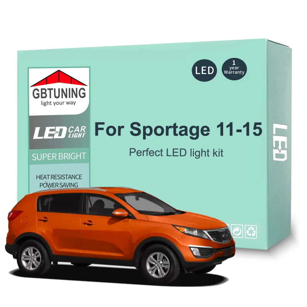 11-Piece LED Interior Light Kit for KIA Sportage 3 MK3 - Canbus Error-Free Bulbs | AUTOKITSHOP