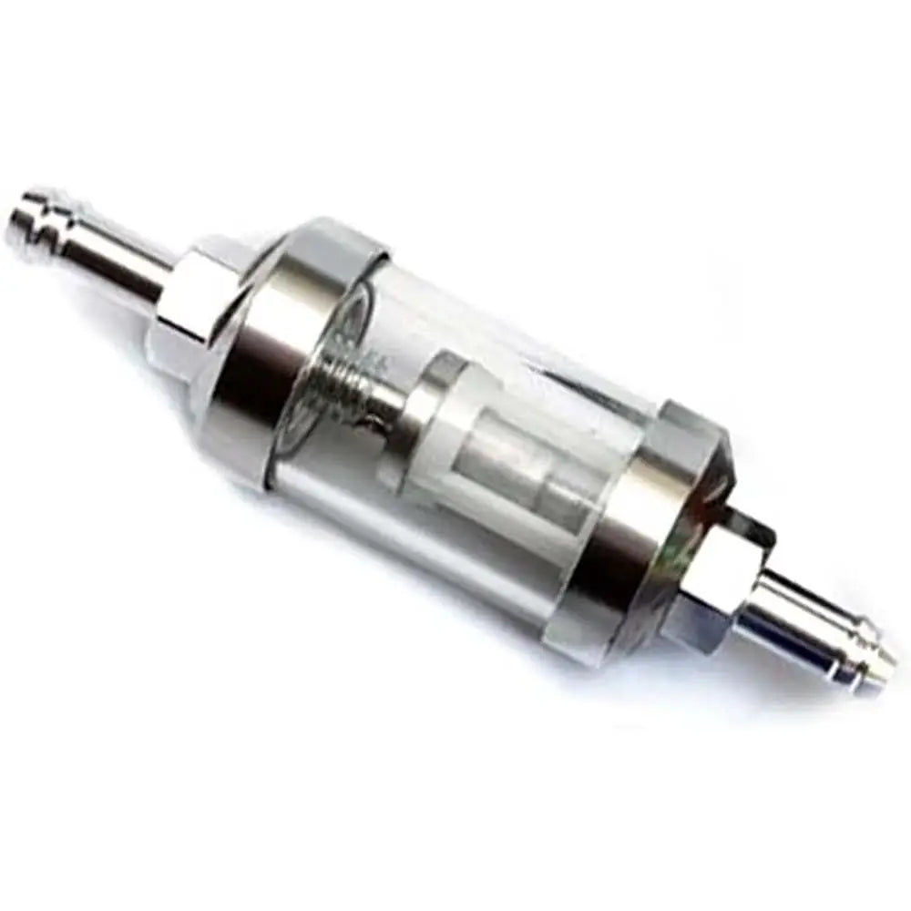 Motorcycel Motor 5/16" 8mm Fuel Filter Metal & Glass Petrol Diesel Inline Tube