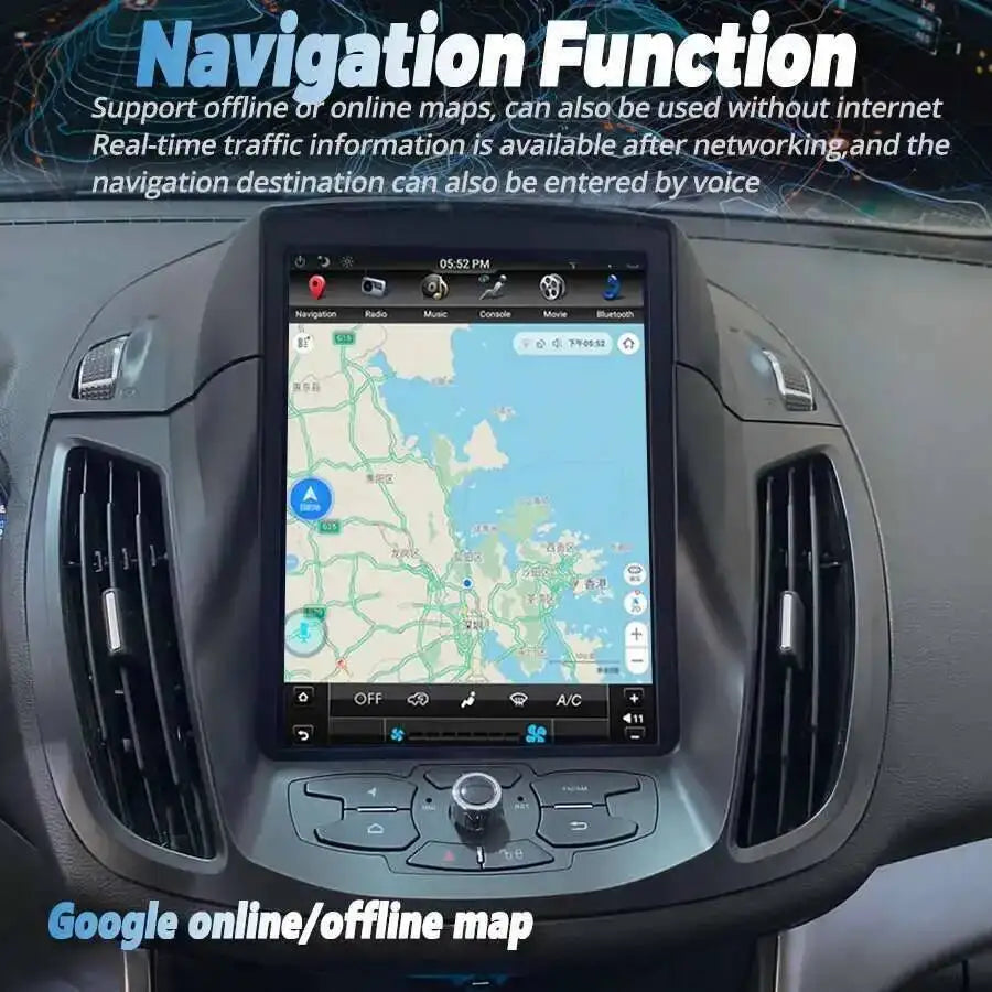 Navirider Automatic Qled Screen For Ford Kuga Cmax C-max Escape Stereo DSP 10.4inch Androi