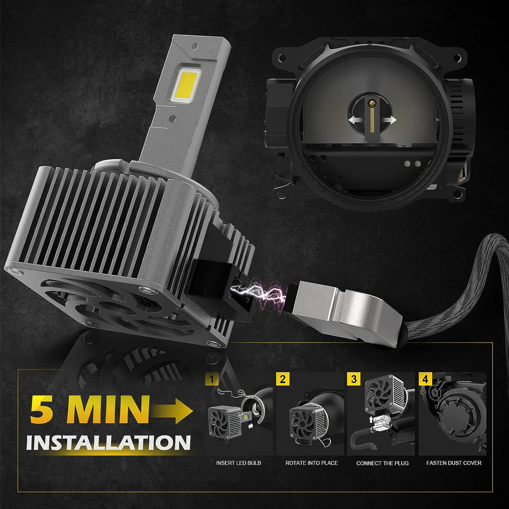 D1S D3S LED Headlights HID Canbus D4S D2S D8S Auto Bulbs 1:1 To Turbo Auto Bulb Car Lamp X