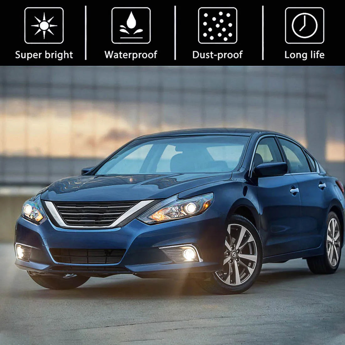 Fog Light For Nissan Altima 2016 2017 2018 Fog Light Frame Fog Lights Cover Headlight Cove | AUTOKITSHOP