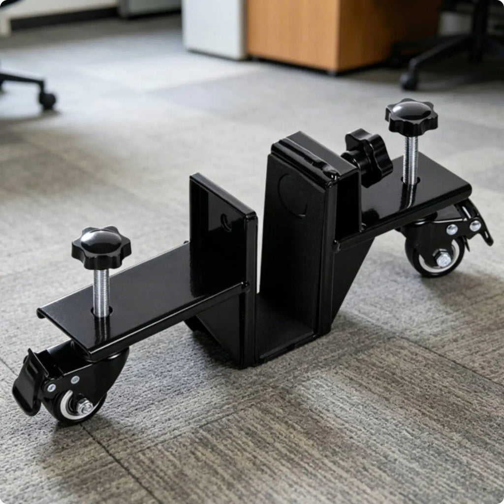 Adjustable Door Dolly Lockable Wheels Panel Dolly for Warehouse - Automotive LED Light
