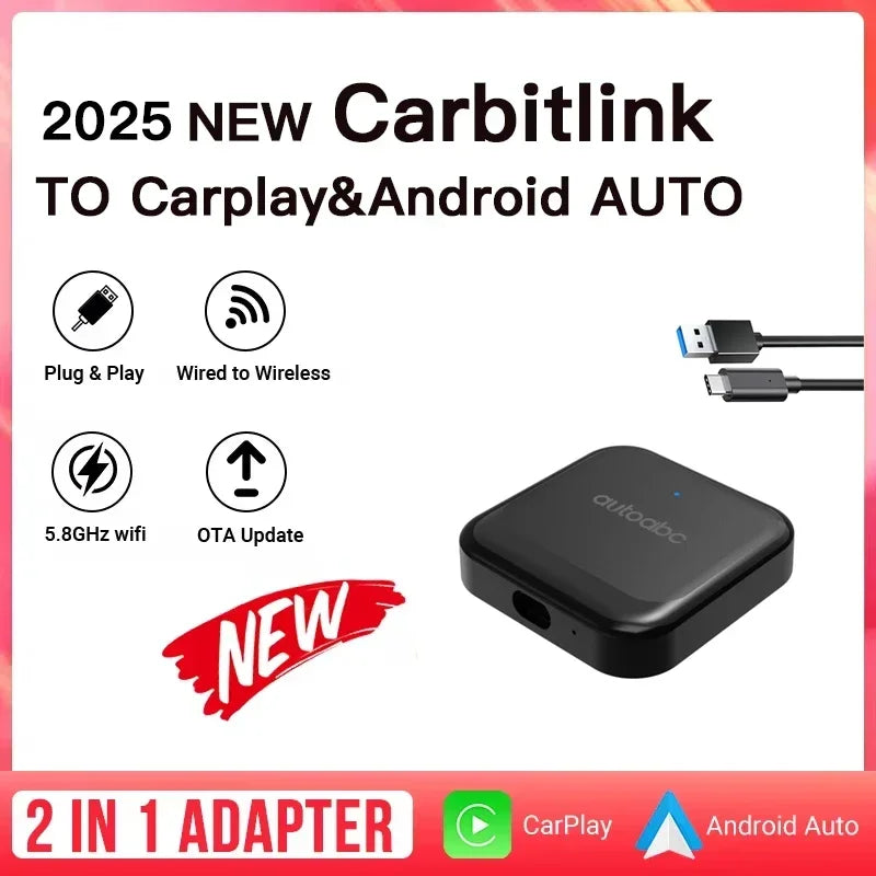 AUTOABC Wired Carbitlink Smart Link Phonelink Easy Connect to Wireless CarPlay Android Aut | AUTOKITSHOP