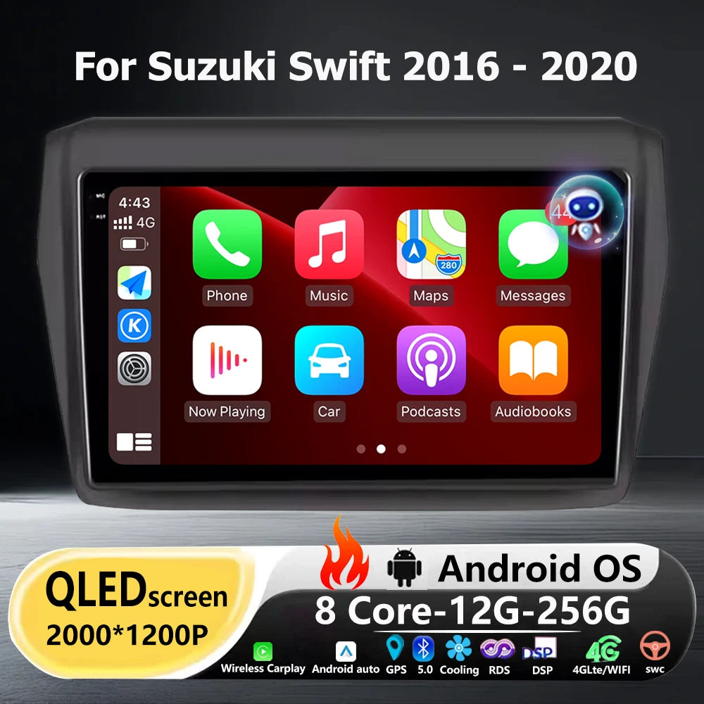 Android 16 Auto Carplay For Suzuki Swift 2016 - 2020 Car Radio Multimedia Video Player GPS