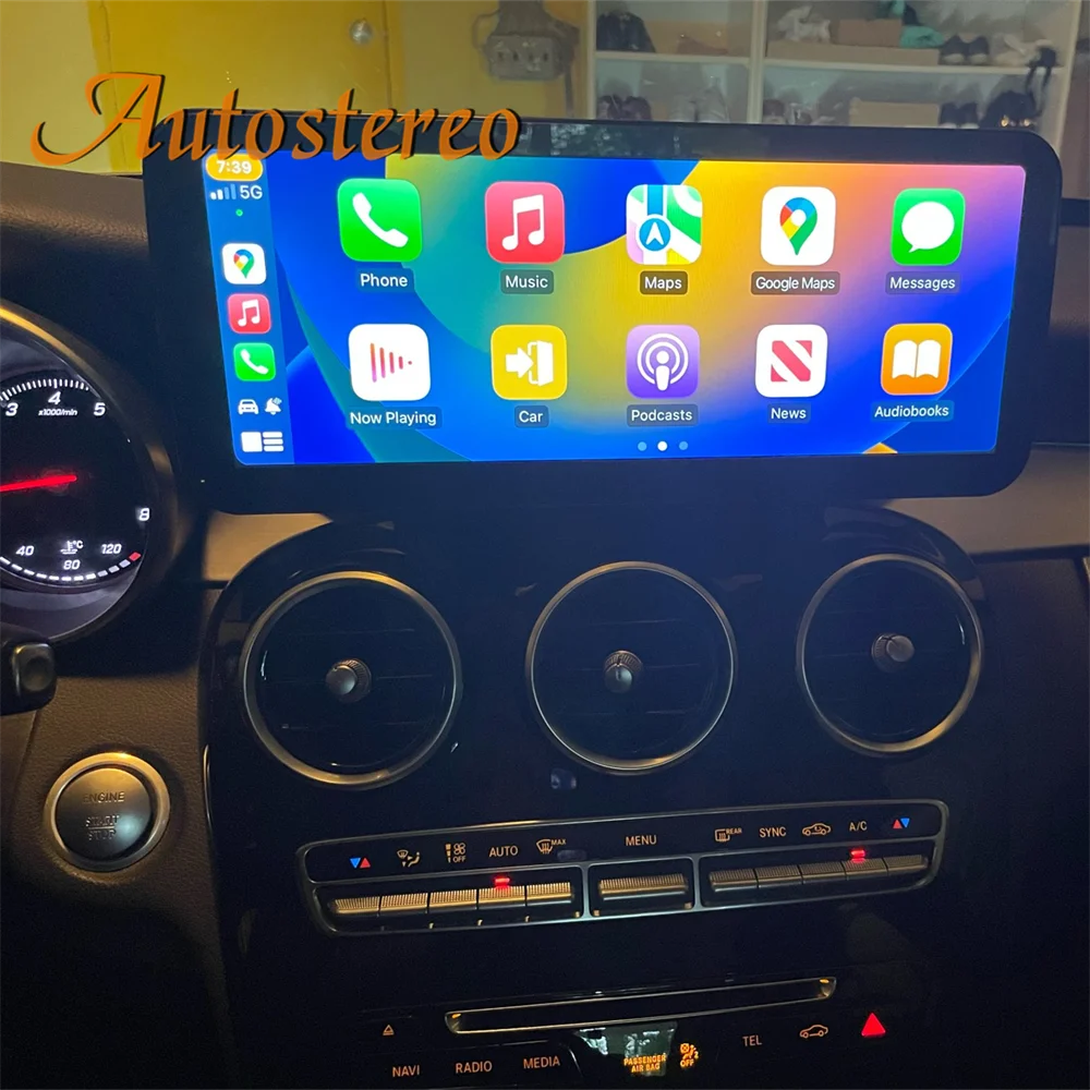 Android 13 Auto Stereo For Mercedes Benz C Class W205 2015-2019 Car GPS Navigation Multime