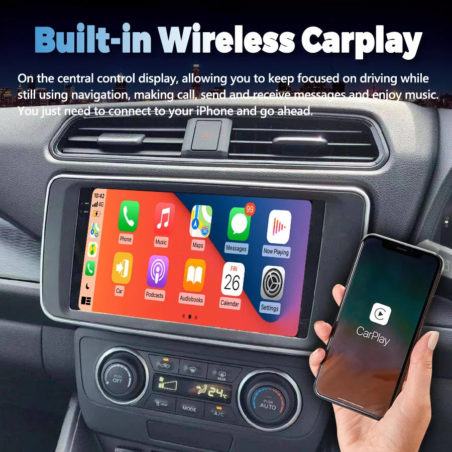 10" Android Screen For Nissan Leaf 2018 + Car Multimedia Video Player Auto Carplay GPS Aut