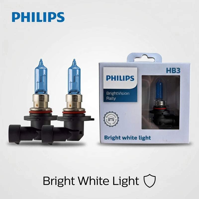 Philips H4 H11 HB3 HB4 H1 H3 9005 BrightVision Rally Car Halogen Headlight 4300K Bright Wh
