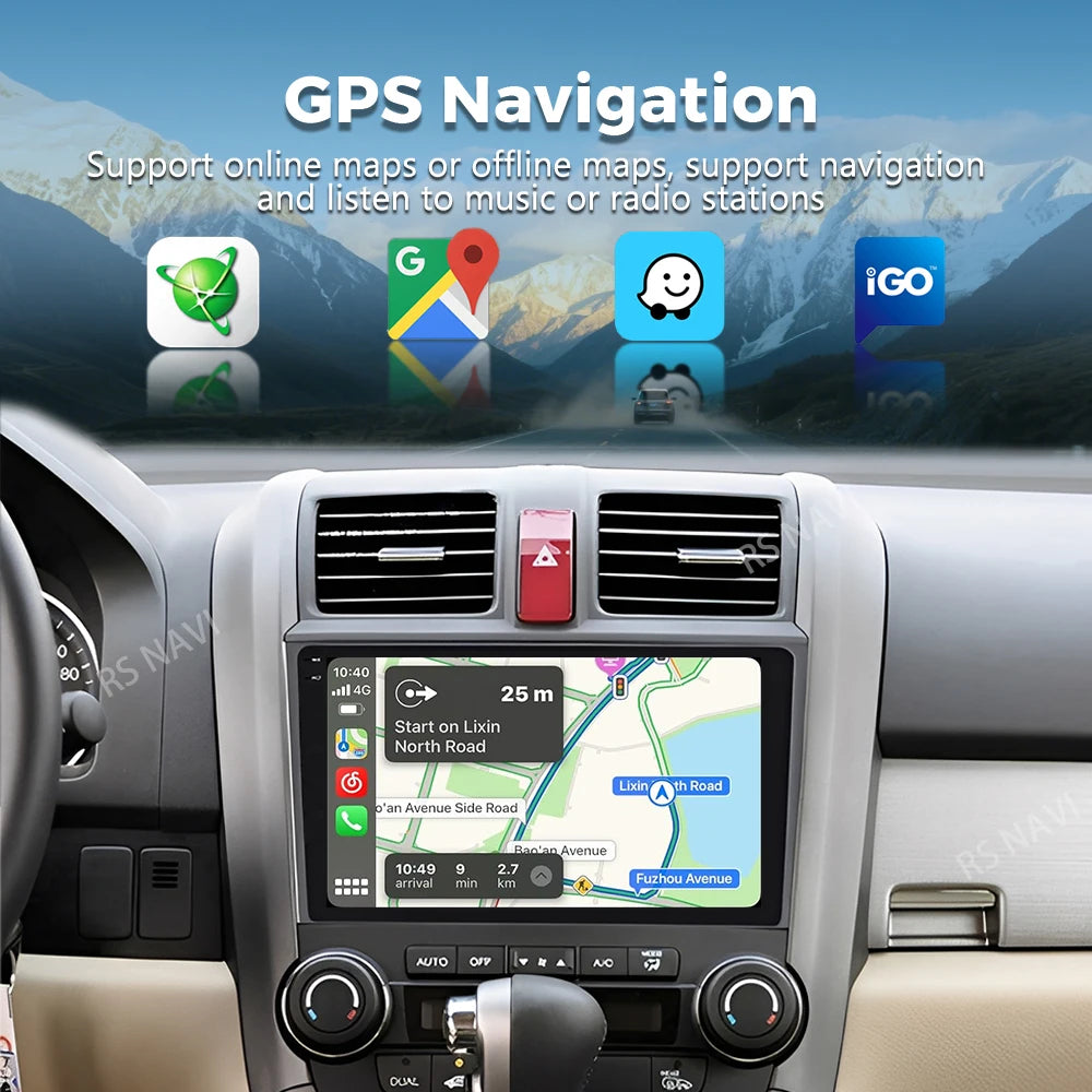 Android 16 For Honda CRV CR-V 3 RE 2006 - 2012 2K QLED Android Car Radio Multimedia Video