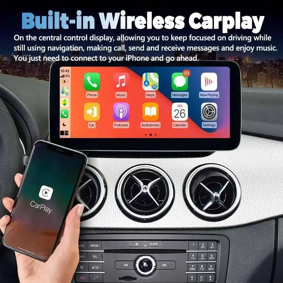 Carplay Navi 10.25inch Multimedia Video Playe For Mercedes Benz A CLA GLA W176 2016-2018NT