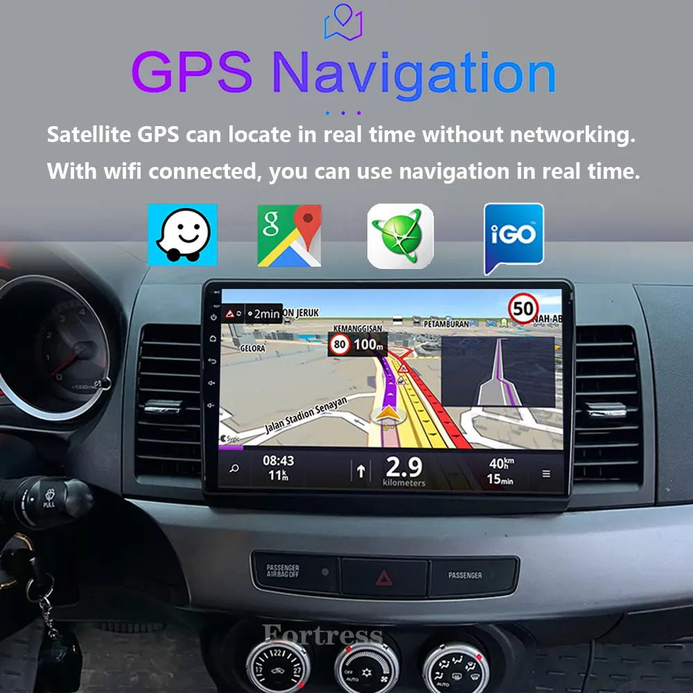 Android 16 Car Radio Stereo For Mitsubishi Lancer 10 CY 2007 - 2013 Multimedia Video Playe