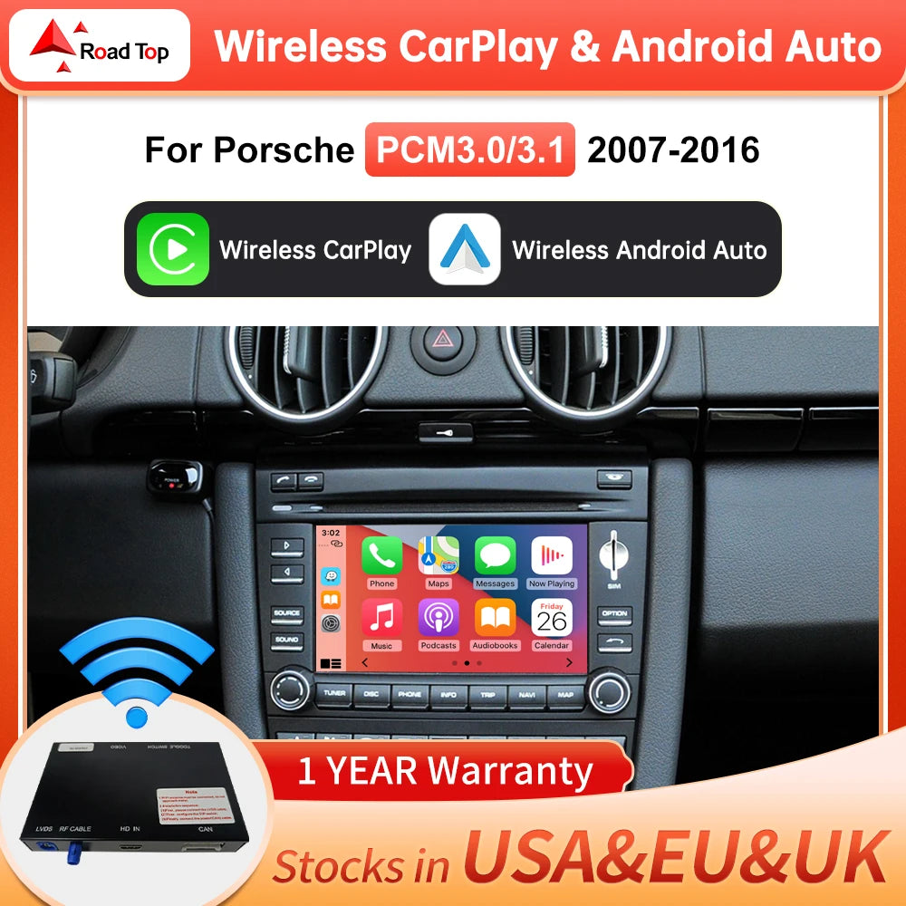 Wireless CarPlay Android Auto Moduel For Porsche Macan Cayman Cayenne Panamera PCM3.1 With | AUTOKITSHOP