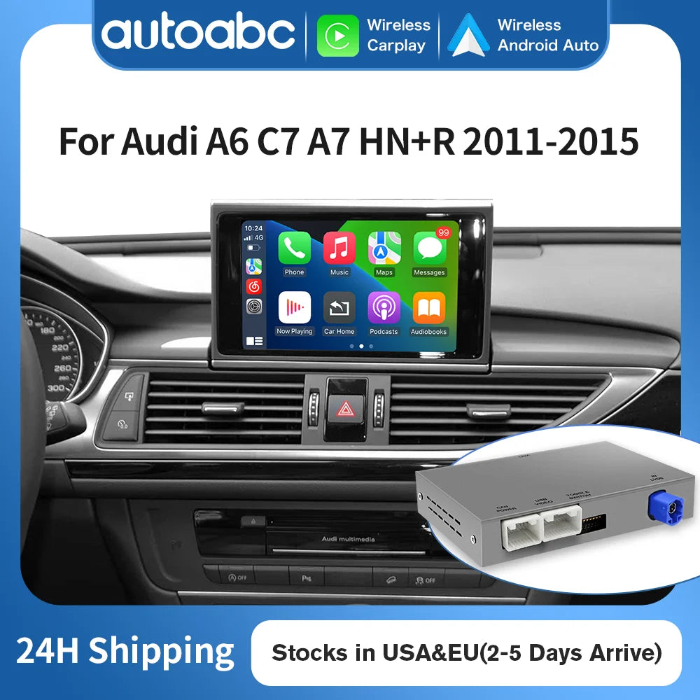 For Audi A6 A7 Wireless CarPlay Android Auto Supports Bluetooth audio and OEM reversing Ca | AUTOKITSHOP