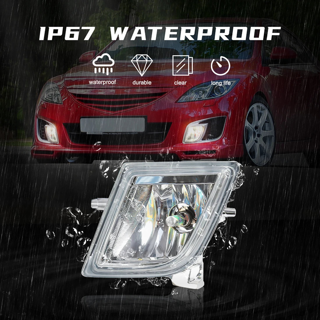 LED Fog Lamps For Mazda 6 Atenza 2008 2009 2010 2011 2012 Halogen DRL Daytime Running Ligh | AUTOKITSHOP