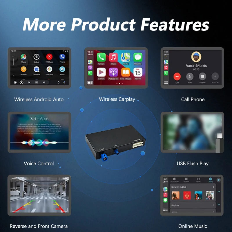 WRWD Wireless Carplay and Android Auto for Peugeot 208 308 508 3008 Citroën C4 DS3 DS4 DS5