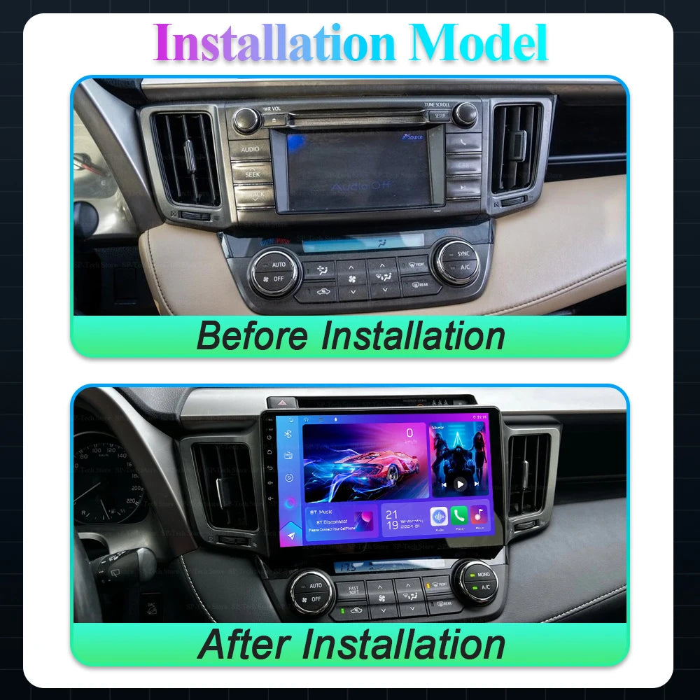 10" 2din Android 16 For Toyota Rav4 Rav 4 Xa40 2012-2019 Car Radio Carplay Multimedia Vide | AUTOKITSHOP