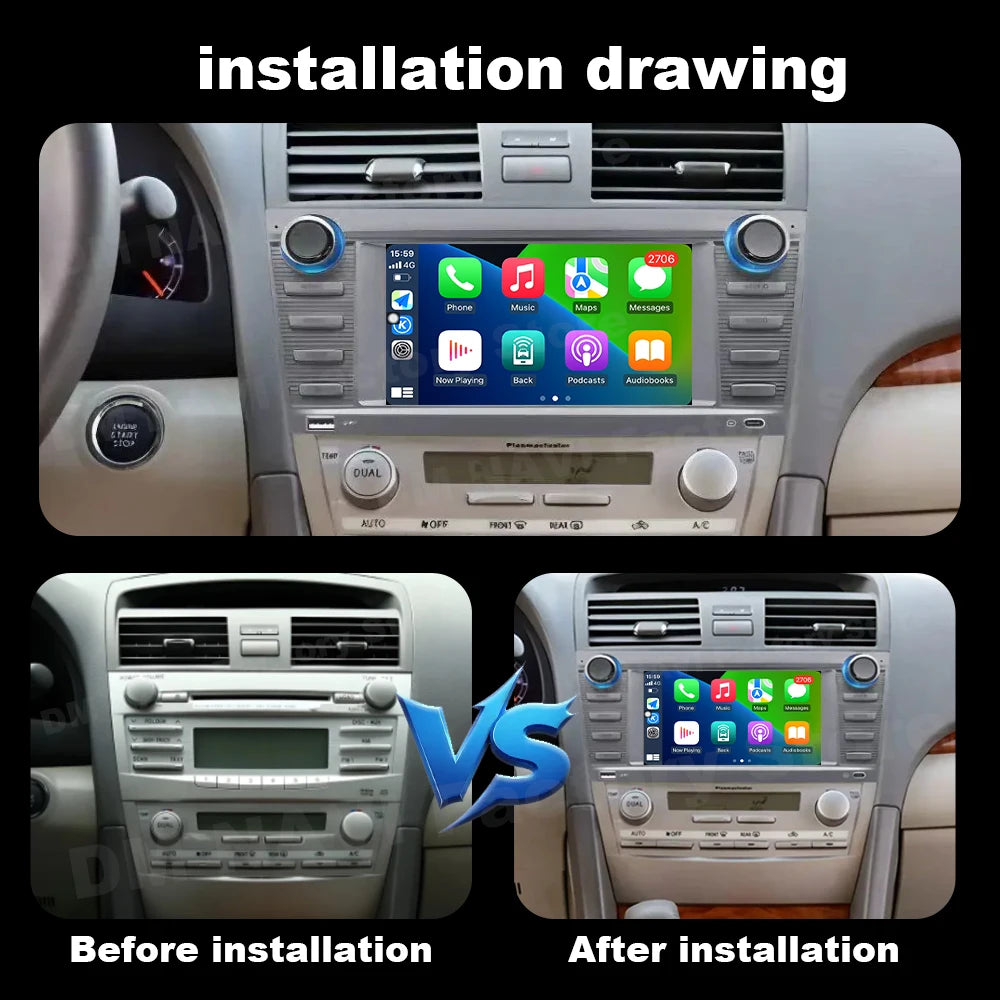 7 '' Android OS Car Radio for Toyota Camry 6 XV 40 50 2006-2011 Multimedia Touch display W