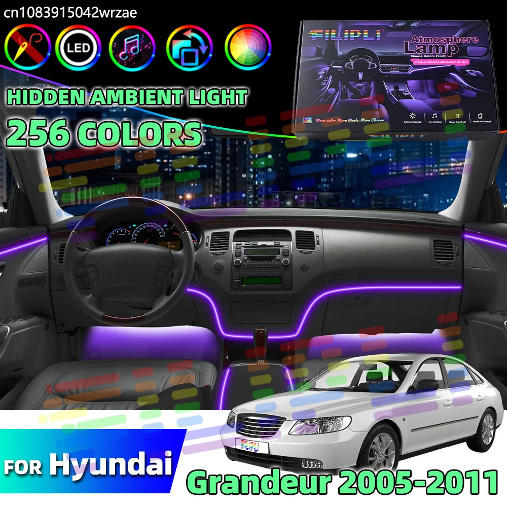 64RGB - Ambient Light - for Hyundai 2005-2011 - App Control - Car Interior Lighting | AUTOKITSHOP