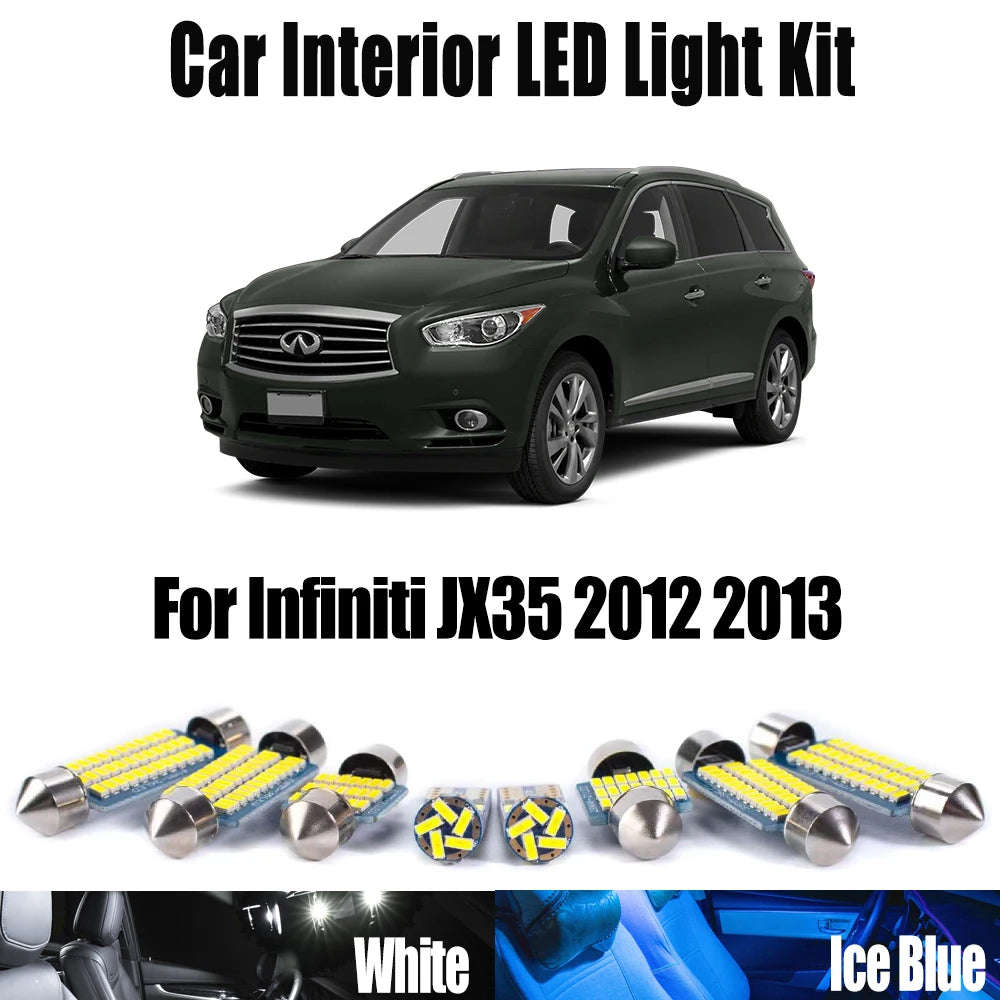 14-Piece LED Interior Light Kit for Infiniti JX35 - Canbus Error-Free Bulbs | AUTOKITSHOP