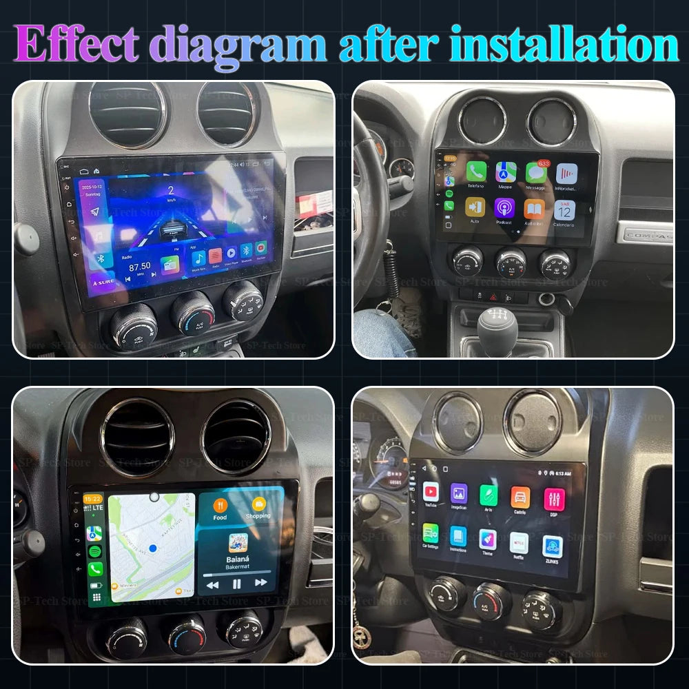 Android 16 For Jeep Compass Patriot 2010 - 2016 Android Car Radio Multimedia Video Player  | AUTOKITSHOP
