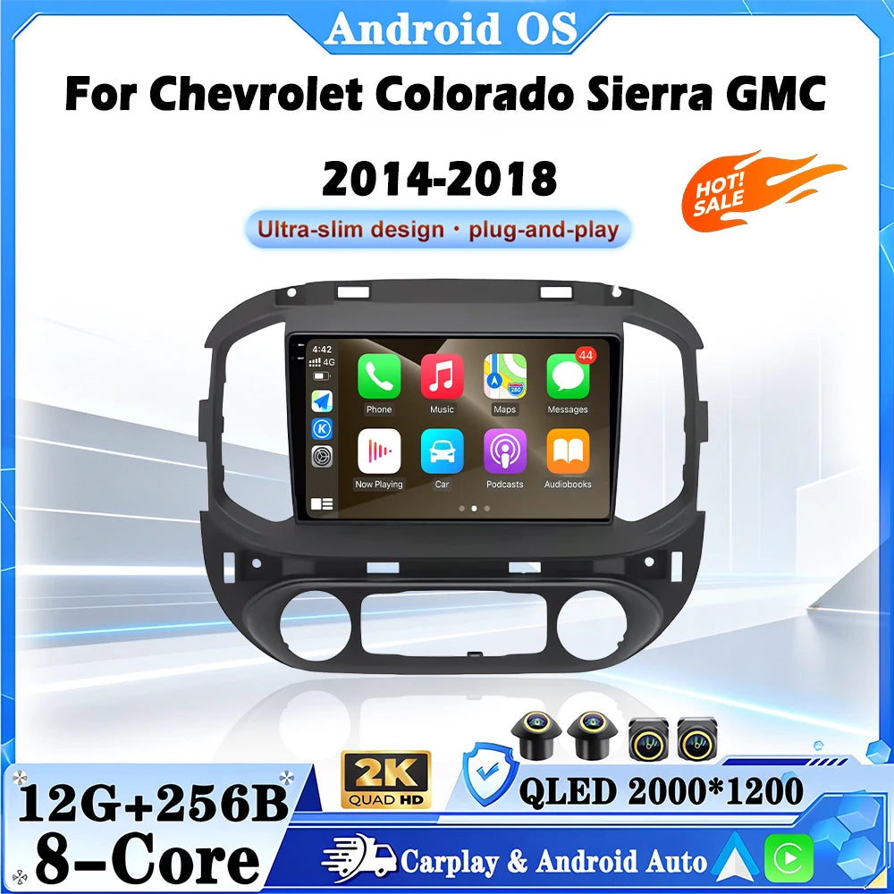 9 "Touch Screen For Chevrolet Colorado Sierra GMC 2014-2018 GPS Navigation Car Video Multi