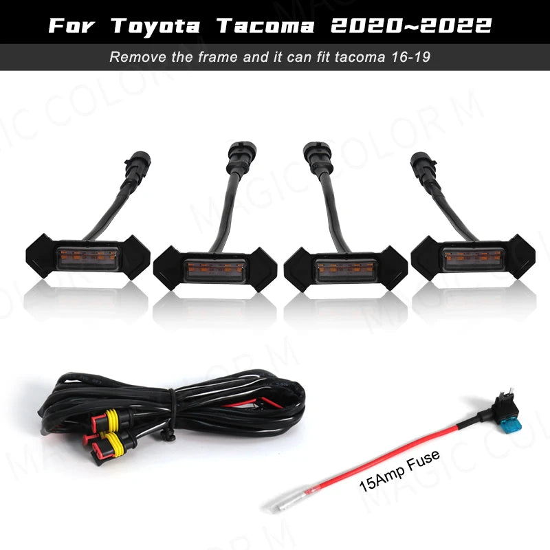 For Toyota Tacoma 2016 2017 2018 2019 2020 Car LED Grille Strobe Light Warning Daytime Run | AUTOKITSHOP