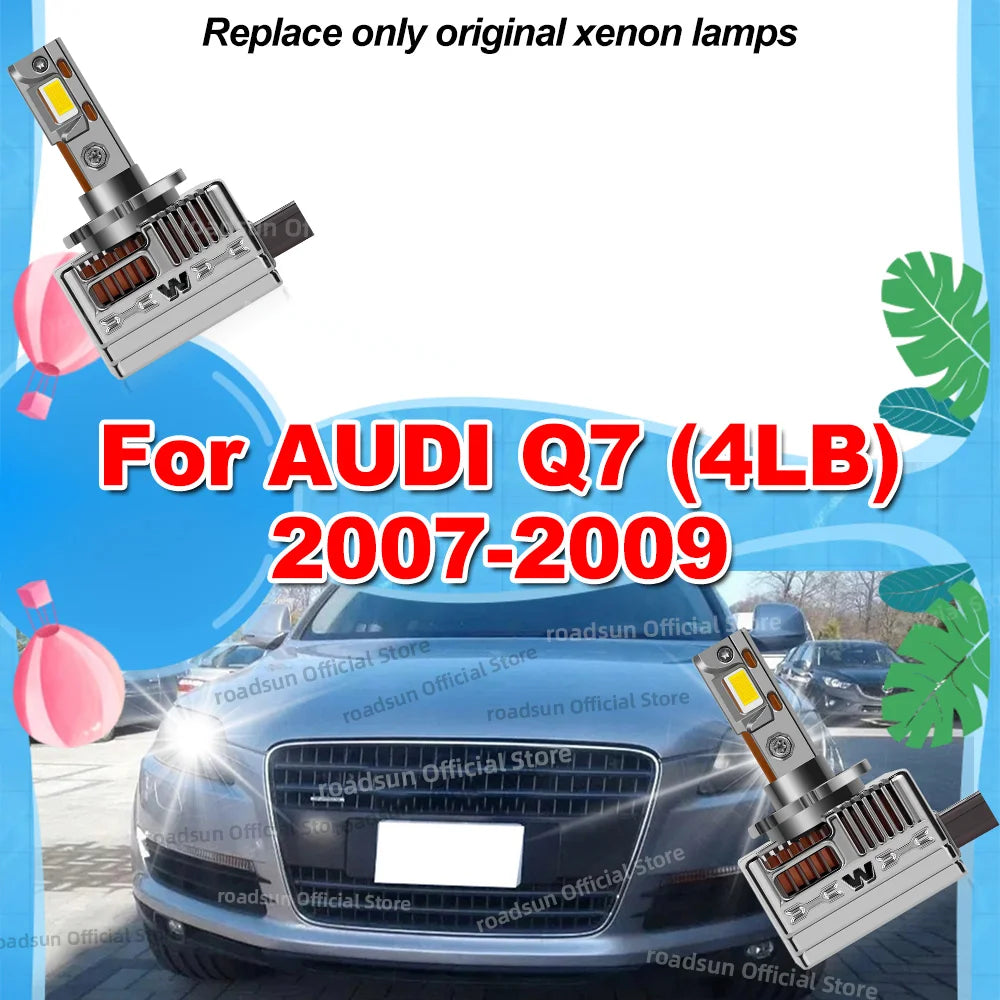 LED Car Headlight Bulb 1:1 6000K Xenon HID Auto Lamp Plug & Play For AUDI Q7 4LB 2007 2008