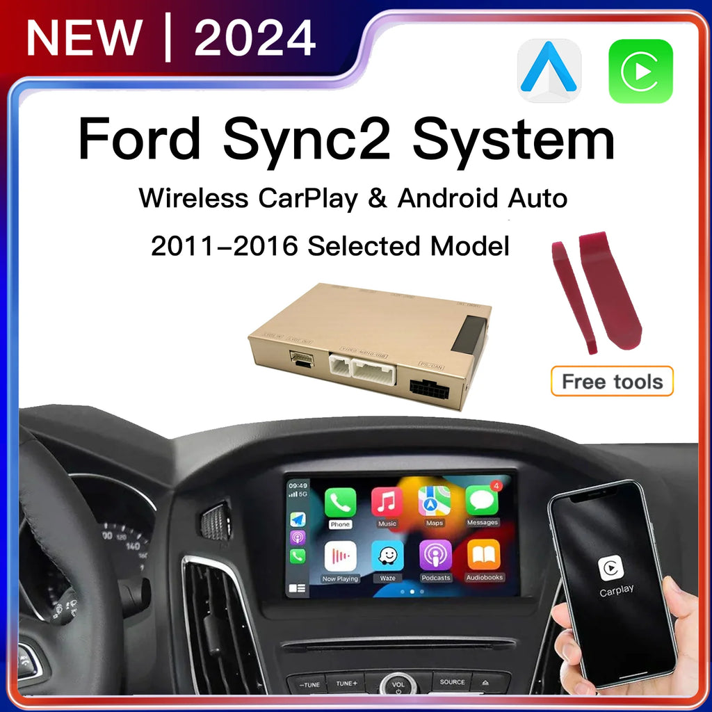 Wireless Carplay Android Auto for Ford Sync2 System Explorer Focus Fiesta C-max Edge F-150