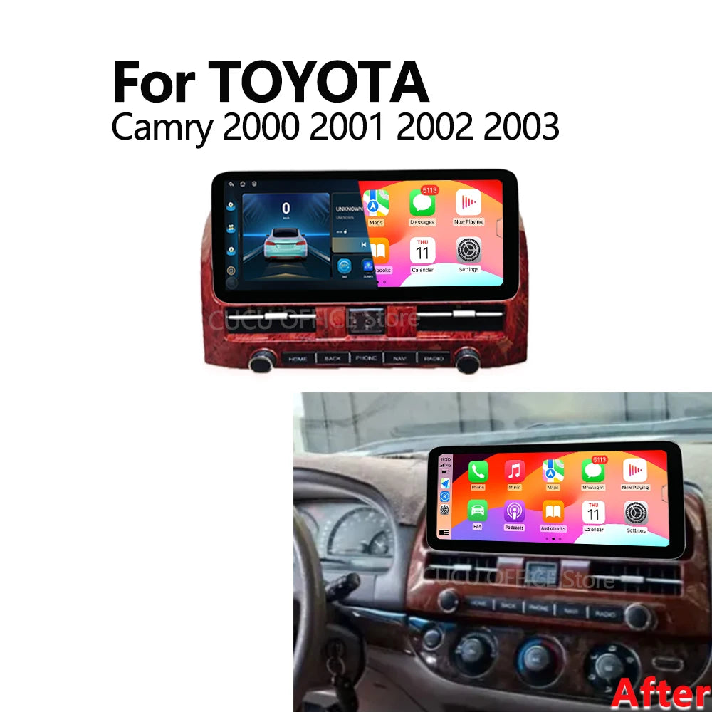 Car Radio For TOYOTA Camry 2000 2001 2002 2003 Navigation GPS Wireless Carplay Bluetooth W | AUTOKITSHOP
