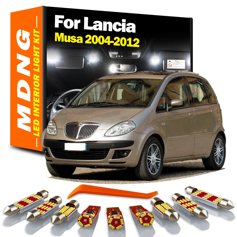 8-Piece LED Interior Light Kit for Lancia Musa - Canbus Error-Free Bulbs | AUTOKITSHOP