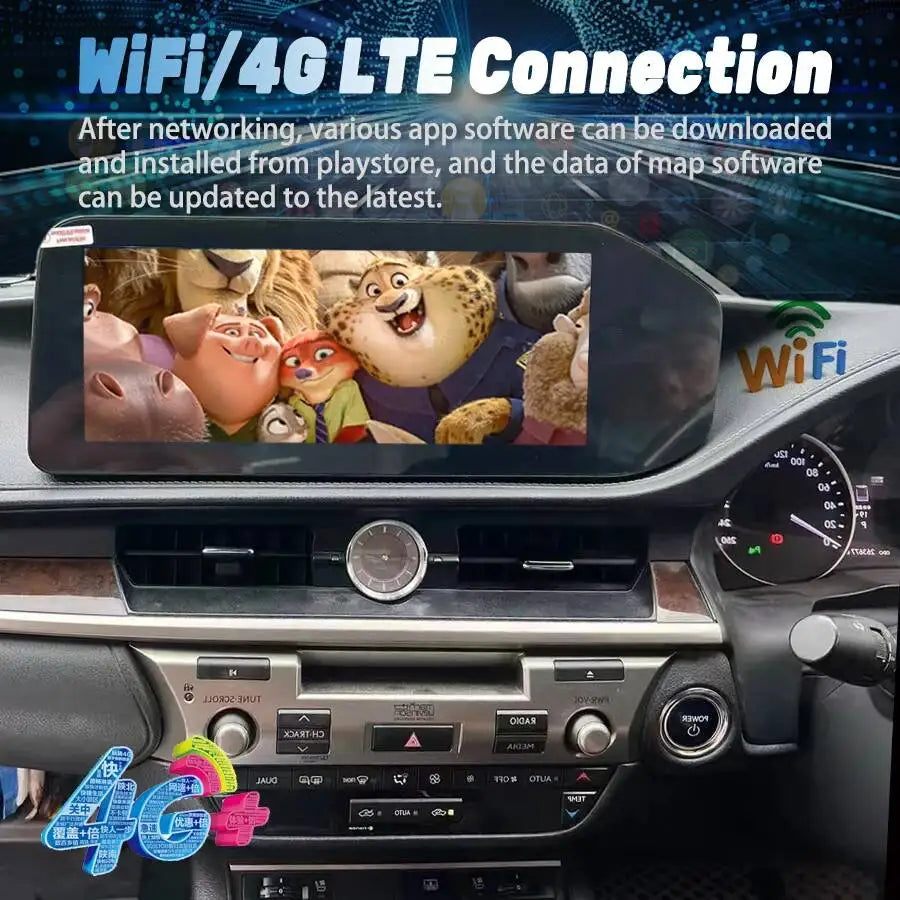 12.3" RHD For Lexus ES ES300 ES250 ES350 ES300h 2013-2017 Android Car GPS Navigation Multi