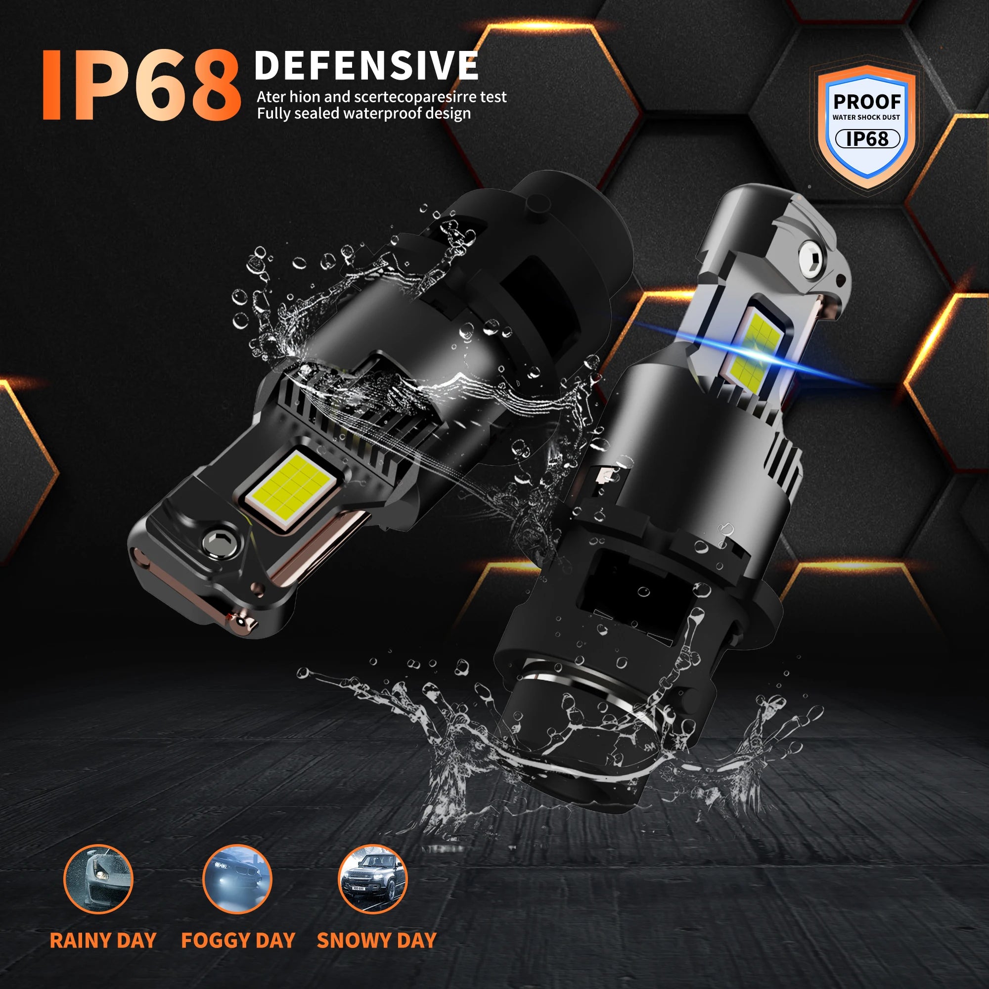 XSTORM D2S D4S LED Headlight Canbus Car Headlights Bulbs D3S D1S LED Lights High Power 100