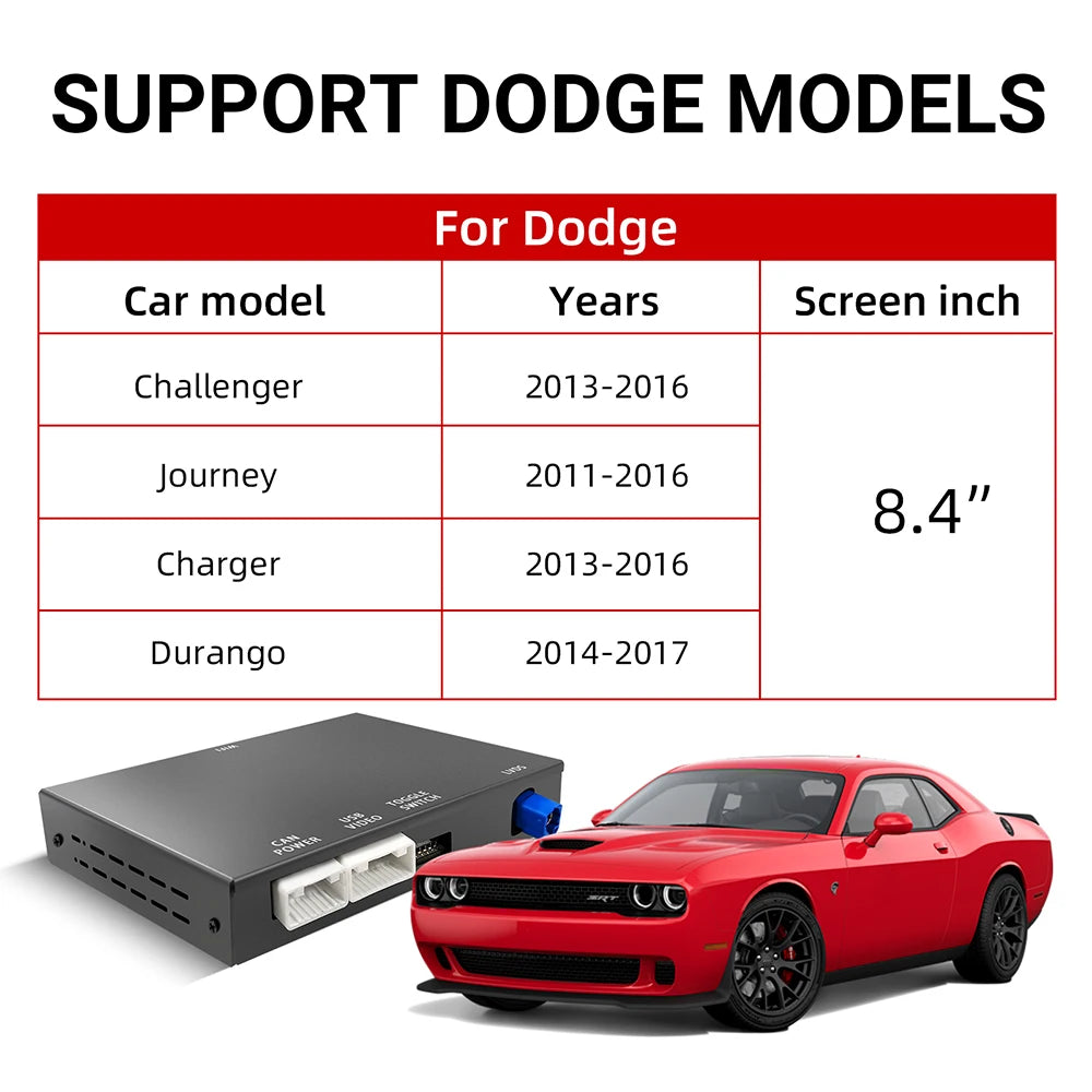 Wireless CarPlay Android Auto Retrofit Kit Decoder Box For Dodge Challenger Journey Charge | AUTOKITSHOP
