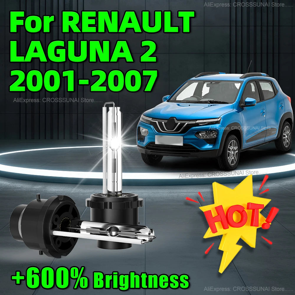 Upgrade 8000LM Xenon Headlight D2S Bulb 6000K Car HID Lamps For RENAULT LAGUNA 2 2001 2002