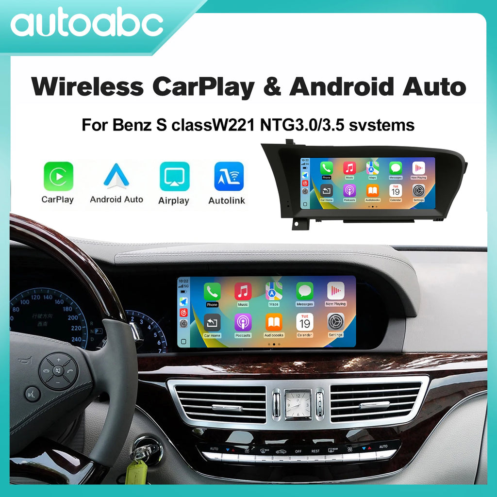 Wireless CarPlay Android Auto For Mercedes Benz S Class W221 NTG3.0/3.5 BT 10.25" Multimed | AUTOKITSHOP