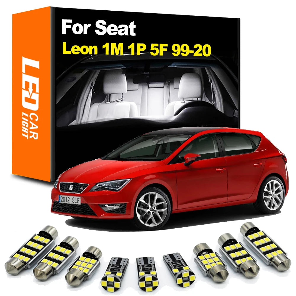 LED Interior Light Kit for Seat Leon MK1 MK2 MK3 1 2 3 1M 1P 5F 1999-2015 - Canbus Dome Map Door Trunk Bulbs | AUTOKI...