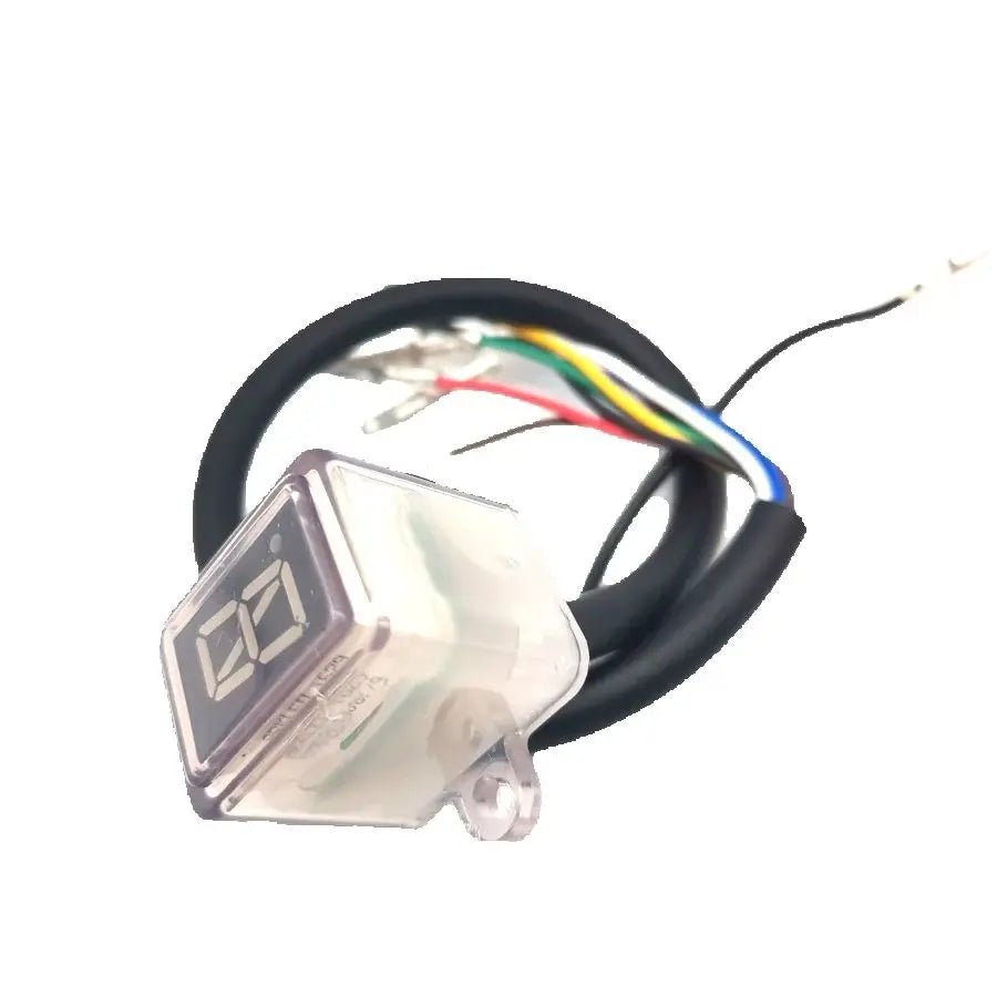 Universal Motorcycle Gear Indicator 6 Speed N-6 Digital Red LED Display Shift Lever Sensor