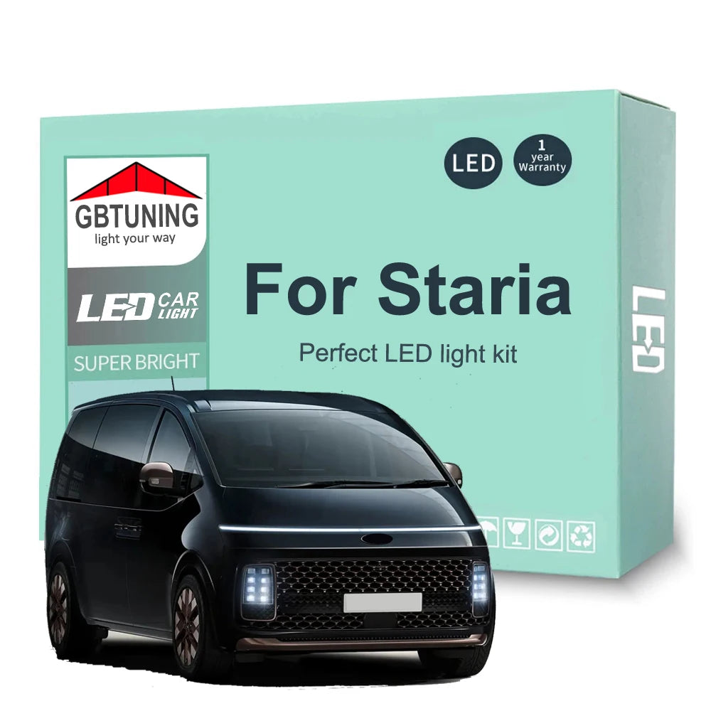 10-Piece LED Interior Light Kit for Hyundai Staria - Canbus Error-Free Bulbs | AUTOKITSHOP