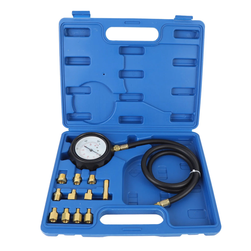 12Pcs Car Engine Oil Pressure Gauge 0 to 500psi Transmission Fluid Tester Tool Kit Automatic Gea - Automotive LED Light