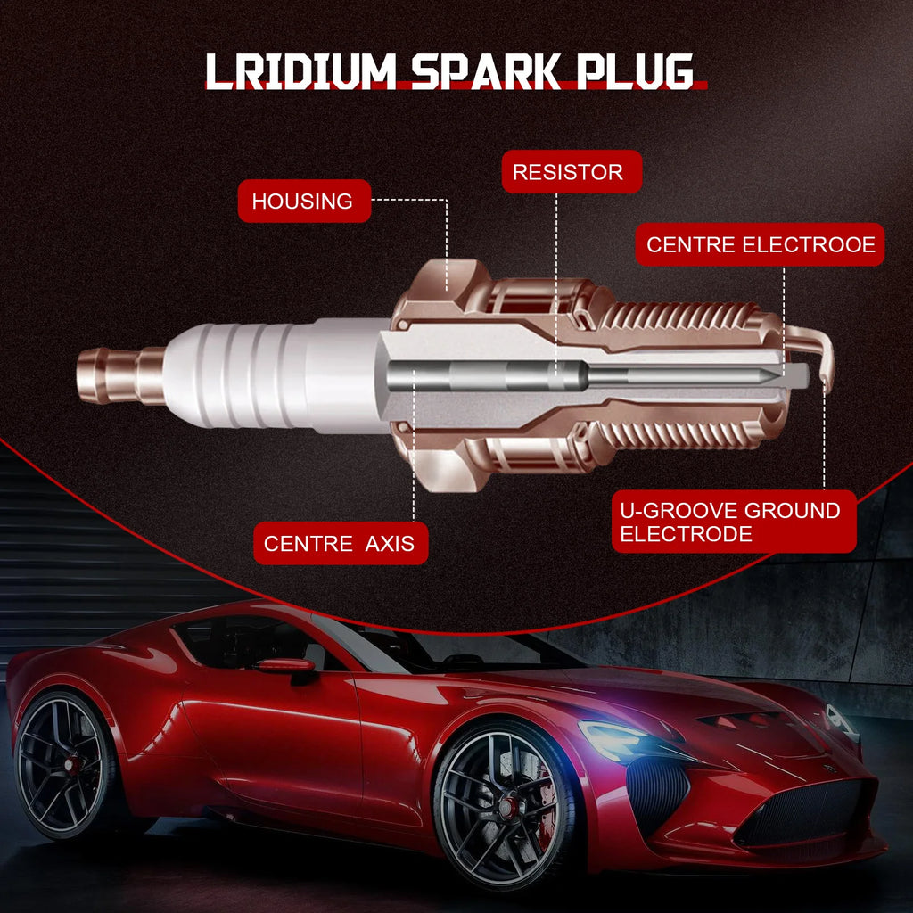 Ignition Coils + Iridium Spark Plugs CY01-18-100A DG520 UF553 For Ford Mustang Lincoln Maz
