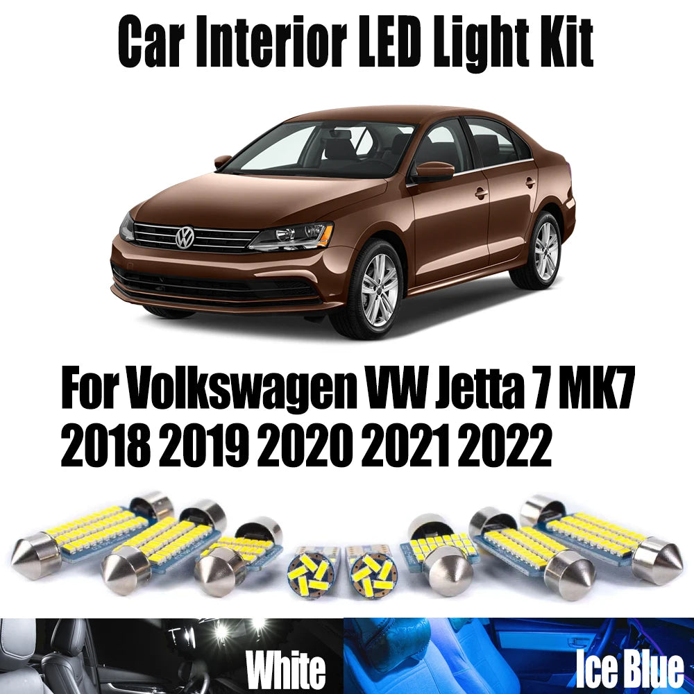 11-Piece LED Interior Light Kit for Volkswagen VW Jetta 7 MK7 - Canbus Error-Free Bulbs | AUTOKITSHOP