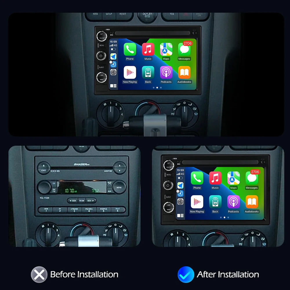 Android 16 Wireless CarPlay For Ford 500 F150 Explorer Edge Escape Sport Lincoln Expeditio