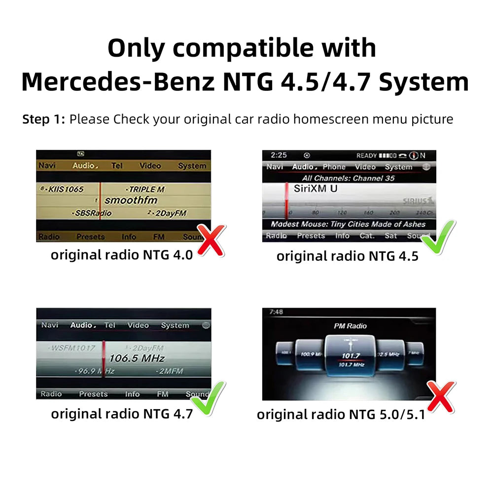 ANYFAR Wireless CarPlay Android Auto for Mercedes Benz A B C E Class GLA CLA GLK SLK CLS W | AUTOKITSHOP