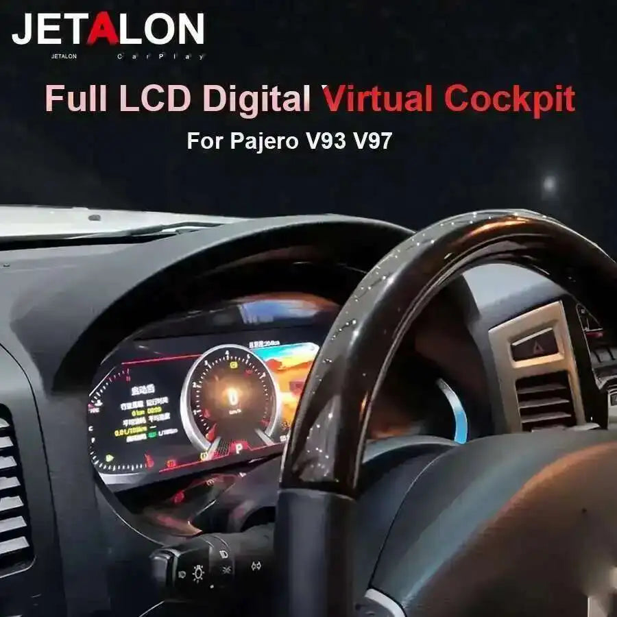 For Mitsubishi Pajero V93 V97 2006-2019 LCD Digital Cluster Linux Car Instrument Panel Vir