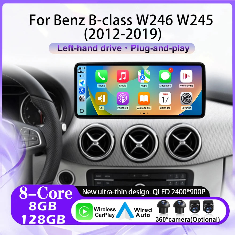 DSP Wireless Carplay For Benz B-class W246 W245 2012-2019 DSP Android 16 4G+WIFI Car Multi