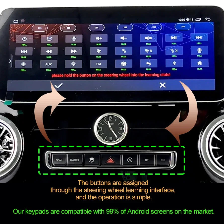Compatible With 99% Of Android Screens For Mercedes Vito Mixto 114 2018 2016 Emergency Lig