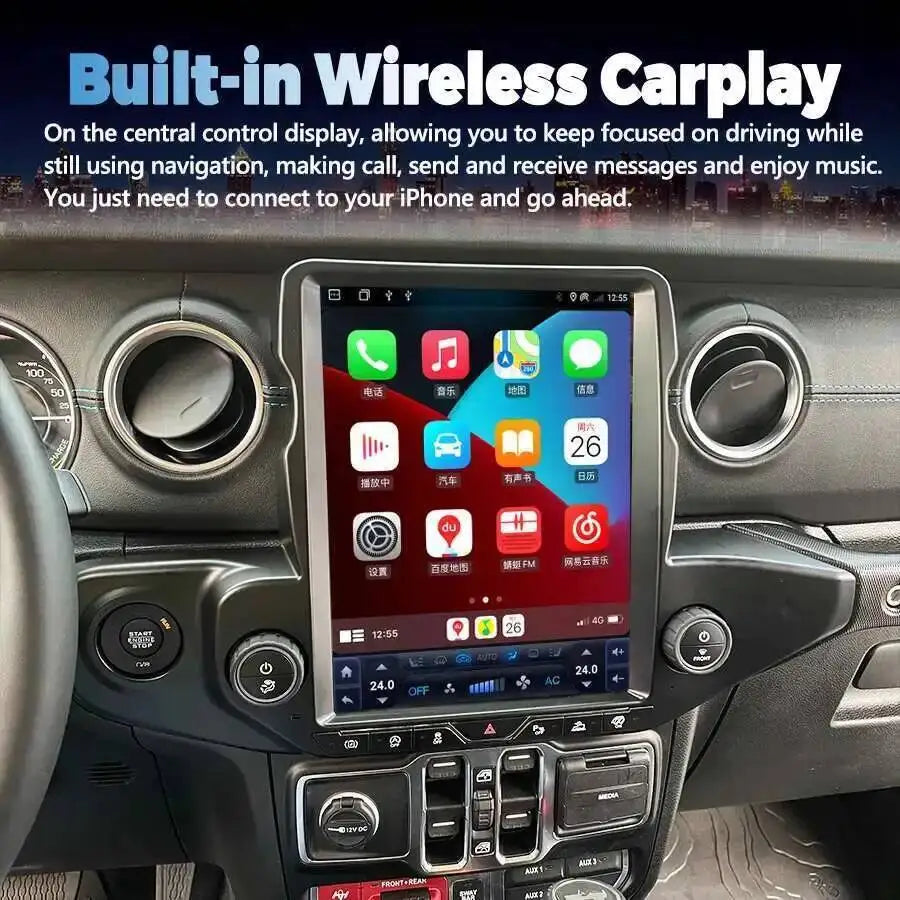 12.1inch Android 13 Screen Car Radio 2din For Jeep Wrangler 2020-2022 Stereo GPS Carplay C | AUTOKITSHOP