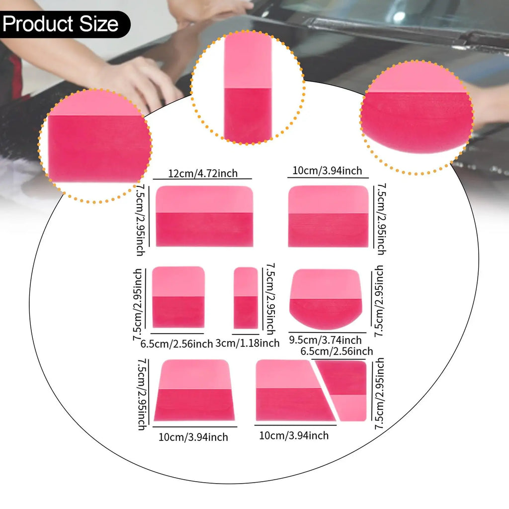 8Pcs PPF Squeegees for Vinyl Easy to Use TPU Squeegees Window Tint Tools for Window Tinting Grap - Automotive LED Light
