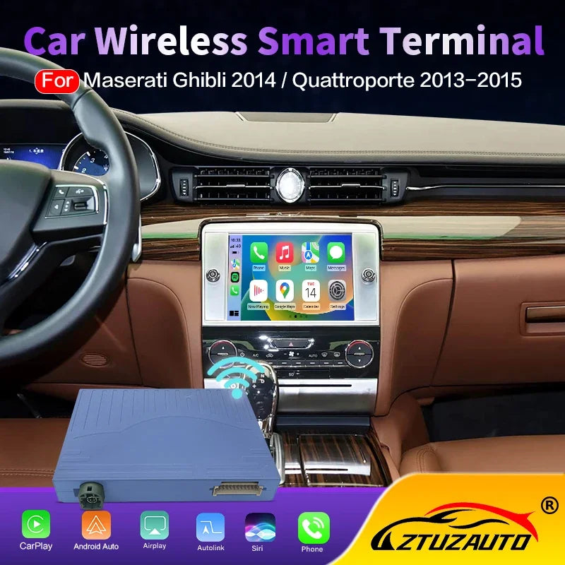 Wireless Carplay Interface for Maserati Quattroporte Ghibli 2013-2015 Android Auto Mirror-