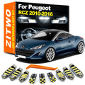 ZITWO 16Pcs Car LED Bulb Interior Indoor Dome Map Door Plate Light Kit For Peugeot RCZ Coupe 201 - Canbus LED Car Light
